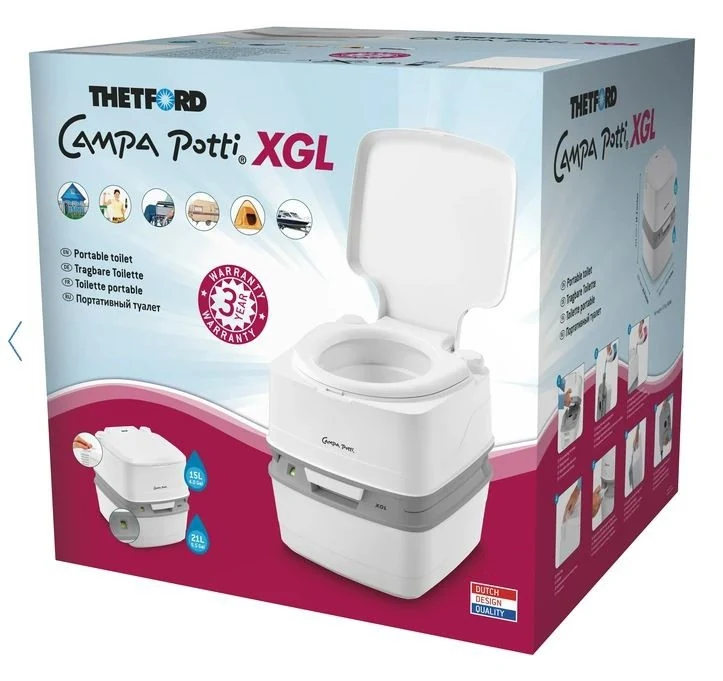 Dry toilet CAMPA POTTI XGL complete with liquids