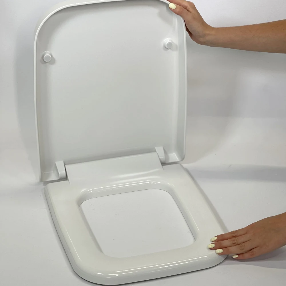 Duroplast toilet lid with microlift Dolce 0406, Silent toilet seat for public places
