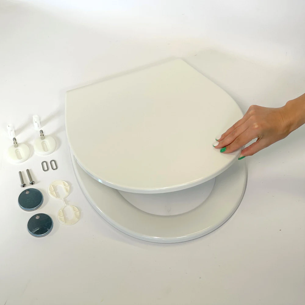 Duroplast toilet seat with lid with microlift Star 0422, Oval shaped toilet seat
