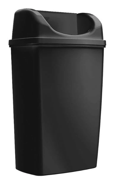 Garbage basket hanging black 25 liters