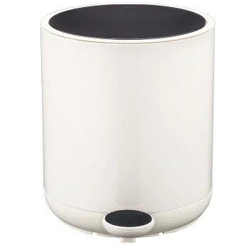 Garbage bin with pedal nordic style jah 5 l round beige with inner bucket