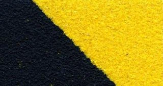 Heskins anti-slip tape black and yellow coarse grain. H3402d