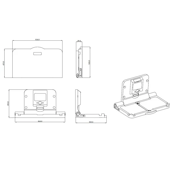 Horizontal changing table, fg1677