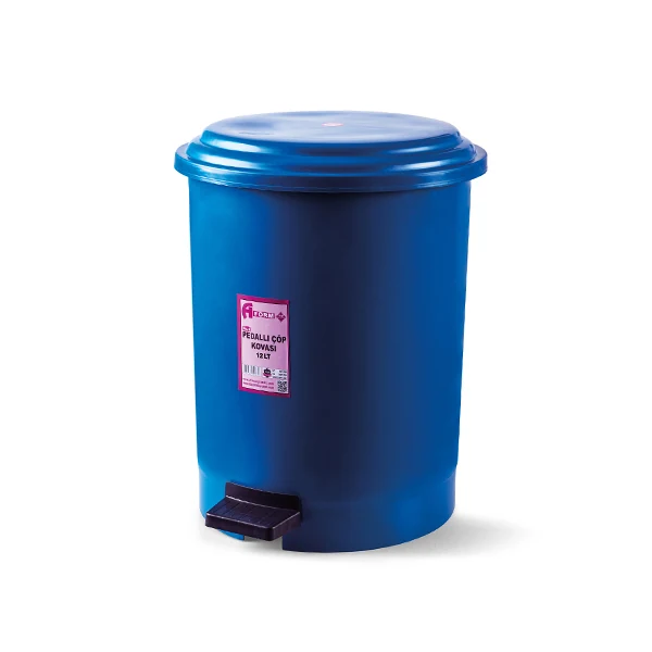 Household garbage bin with pedal 12 liters plastic