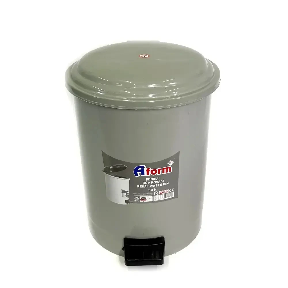 Household garbage bin with pedal 12 liters plastic