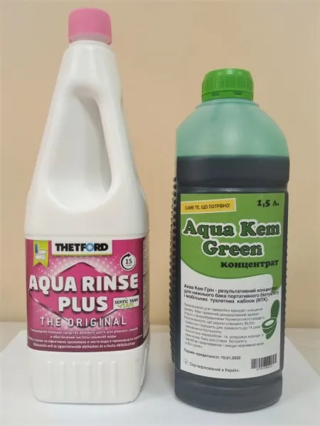 Set of products for composting toilet campa green + campa rinse plus, 1.5 l