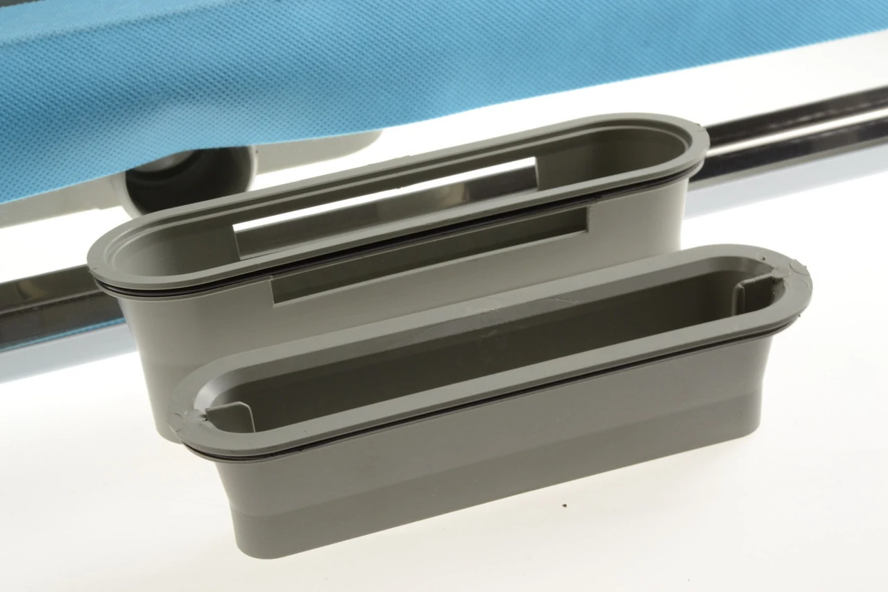 Linear drain with horizontal flange, 33 cm rain grate, shower channel with side outlet Linear drain with horizontal flange, 33 cm rain grate, shower channel with side outlet