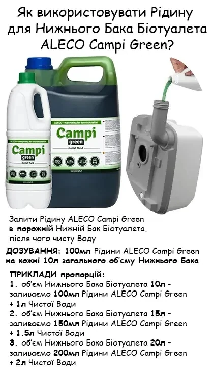 Liquid for composting toilet for the lower tank ALECO Campi Green 2l Liquid for composting toilet for the lower tank ALECO Campi Green 2l
