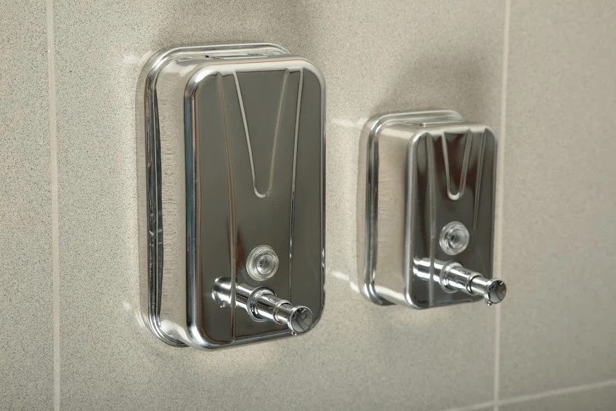 Liquid soap dispenser 1l. stainless steel