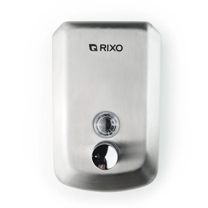 Дозатор для рідкого мила нержавіюча сталь rixo solido s002 Дозатор для рідкого мила нержавіюча сталь rixo solido s002