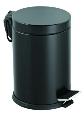 Metal basket with pedal, black 12l 815s