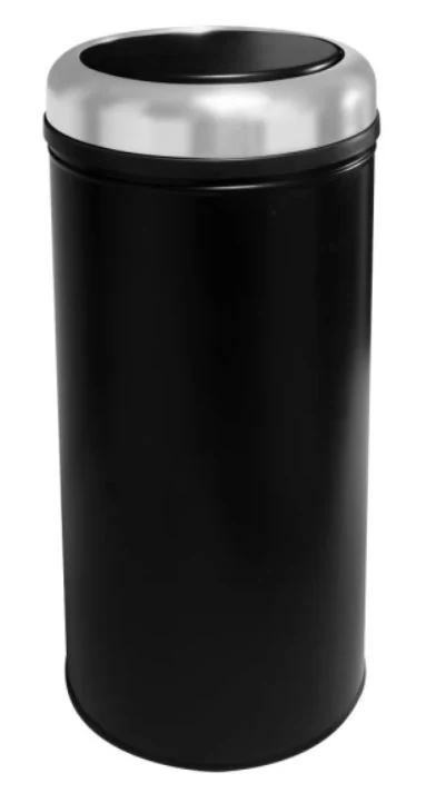 Metal basket with rotating lid PRACTICAL black 45l 807S
