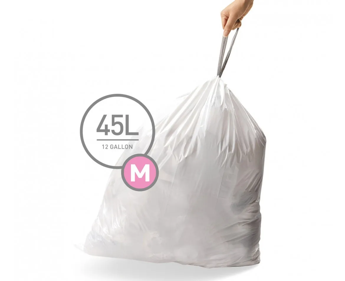 Мішки для сміття міцні із зав`язками 45л SIMPLEHUMAN