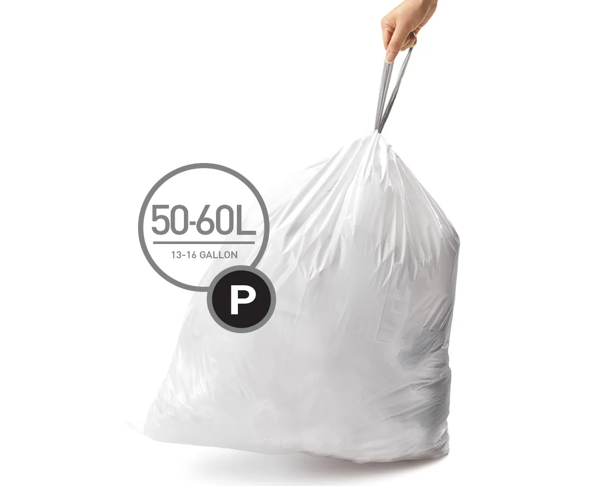 Мішки для сміття міцні із зав`язками 50-60л SIMPLEHUMAN