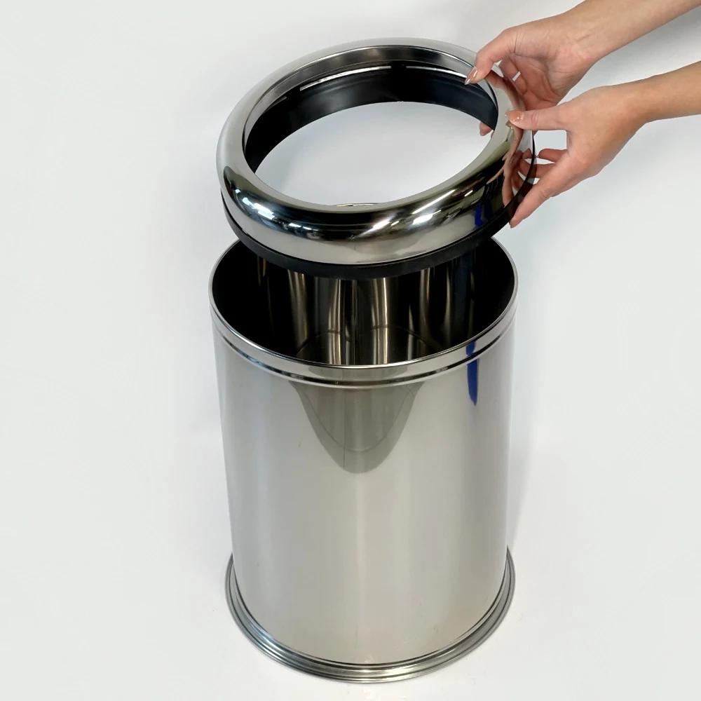 Open waste bin with clamping ring 32 l