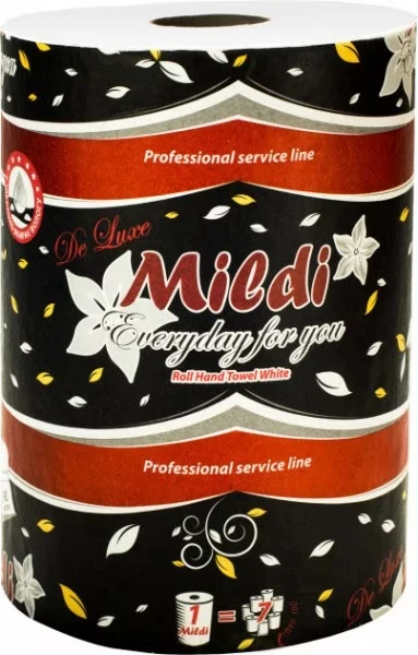 Paper towels Mildi De Luxe two-layer 90 m 330 tears, white 2 layers K-90 Paper towels Mildi De Luxe two-layer 90 m 330 tears, white 2 layers K-90