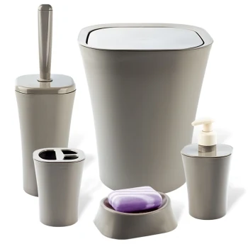 Planet papillon bathroom set 5 pieces latte 6885