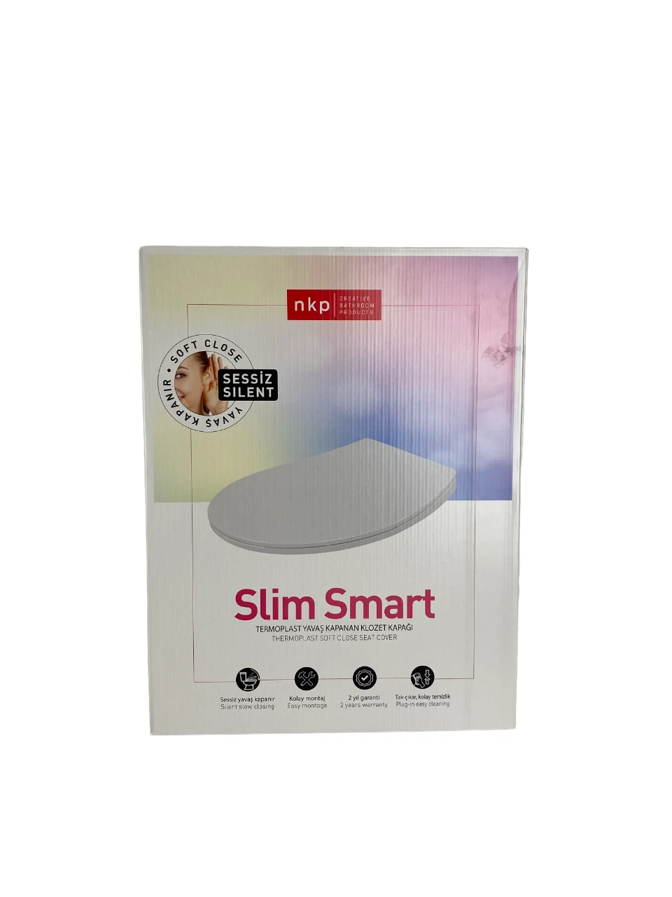 Polypropylene toilet seat Slim Smart 0302, Antibacterial toilet seat with micro-lift function Polypropylene toilet seat Slim Smart 0302, Antibacterial toilet seat with micro-lift function
