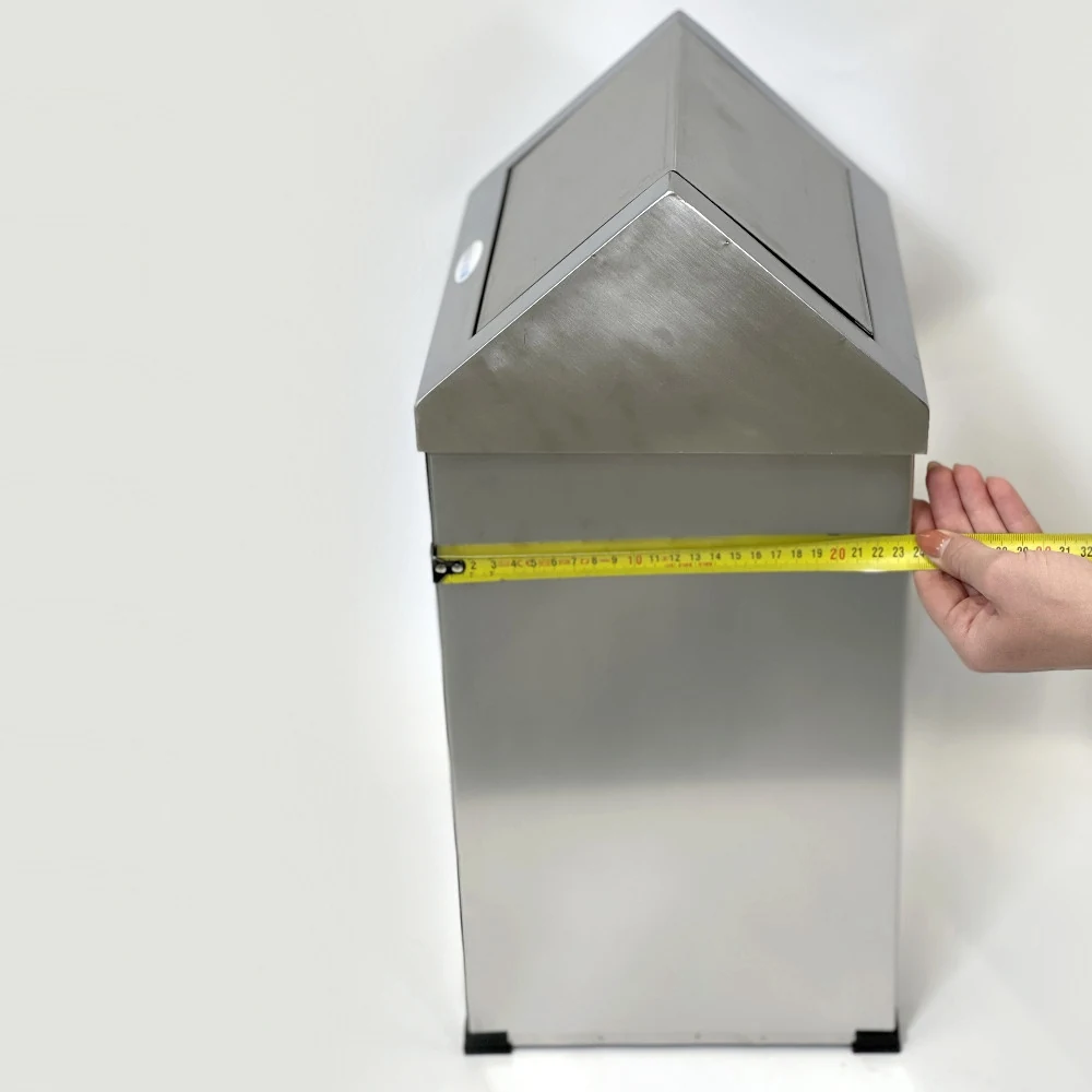Rectangular Trash Bin with Swivel Lid / Stainless Steel Tank with Lid 25L Rectangular Trash Bin with Swivel Lid / Stainless Steel Tank with Lid 25L