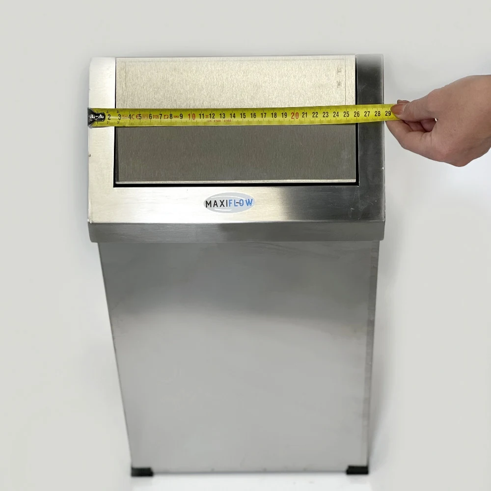 Rectangular Trash Bin with Swivel Lid / Stainless Steel Tank with Lid 25L Rectangular Trash Bin with Swivel Lid / Stainless Steel Tank with Lid 25L
