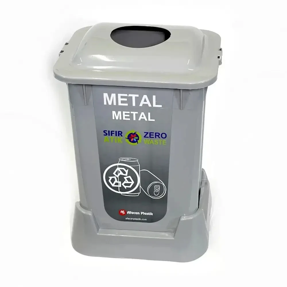 Rectangular waste sorting container 50 liters (Grey)