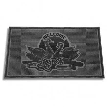 Rubber mat with rubber fluffs to hold sand and dirt, k18