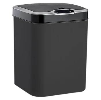 Sensory waste bin 15 l square black