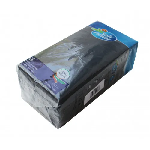 Серветки столові Pocket 1/8 двошарові 40х40 (45 шт.) чорні. T2408T/N