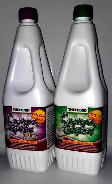 Set of products for composting toilet campa green + campa rinse plus, 1.5 l