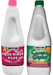 Set of products for composting toilet campa green + campa rinse plus, 1.5 l