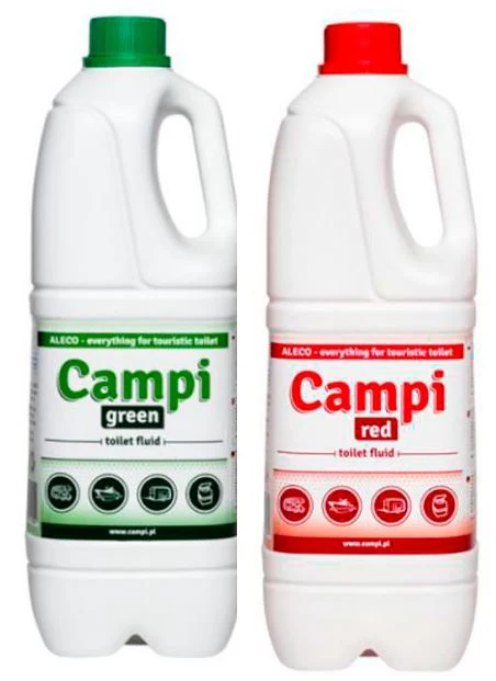 Set of products for dry toilet Campi Grenn + Campi Red