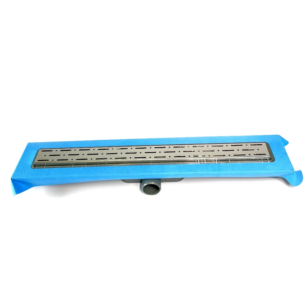 Sewer drain with plastic body, “Rain” grate 60 cm, Shower channel with horizontal flange