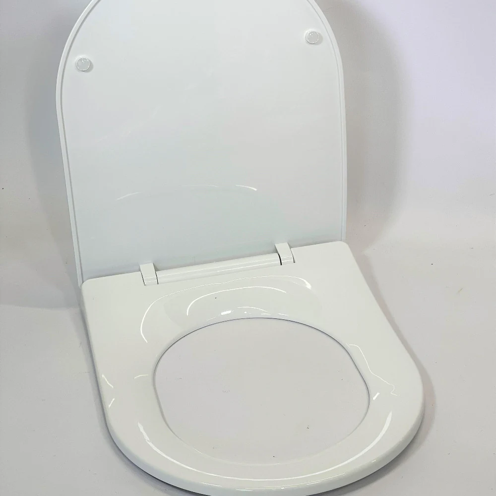 Short Inci Thermoplastic Toilet Lid 0342, Oval Toilet Seat with Quick Release Function