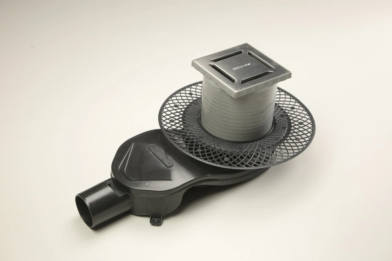 Shower drain 10x10cm with flange spirograph SDS Nova