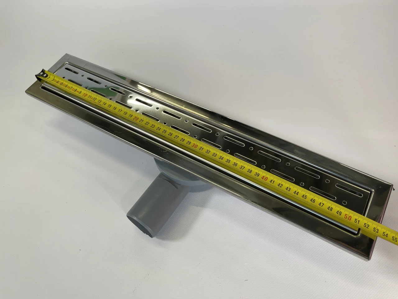 Shower drain with grate and stainless steel body, “Rain” grate 50cm, 360° swivel siphon Shower drain with grate and stainless steel body, “Rain” grate 50cm, 360° swivel siphon