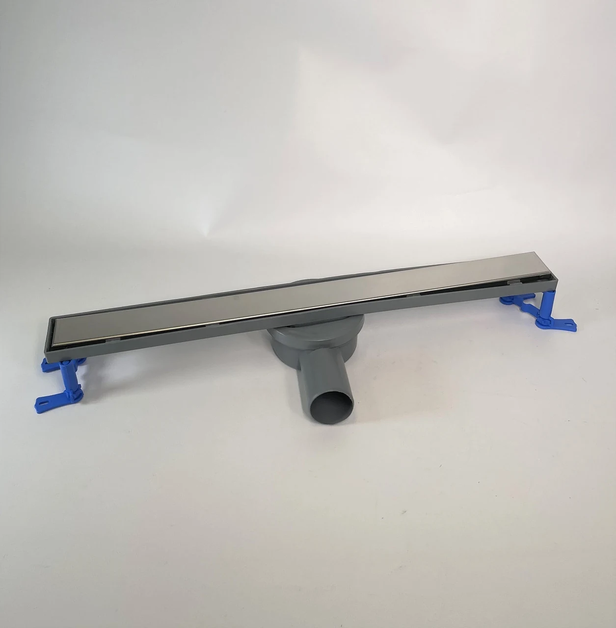 Shower drain with horizontal outlet, tile-style grate 60 cm, shower channel with water seal Shower drain with horizontal outlet, tile-style grate 60 cm, shower channel with water seal