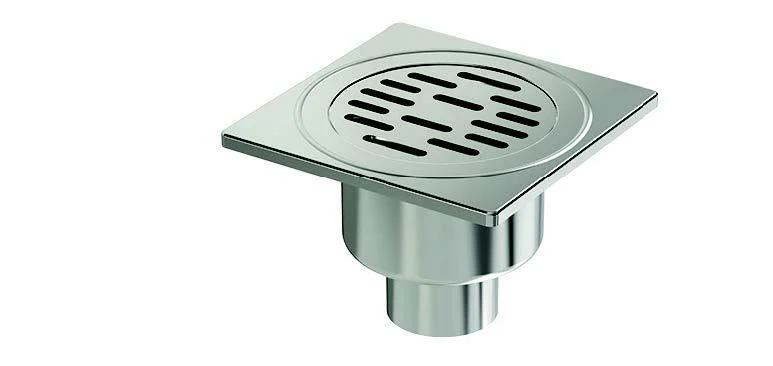 Stainless steel drain 20*20cm, vertical, D100