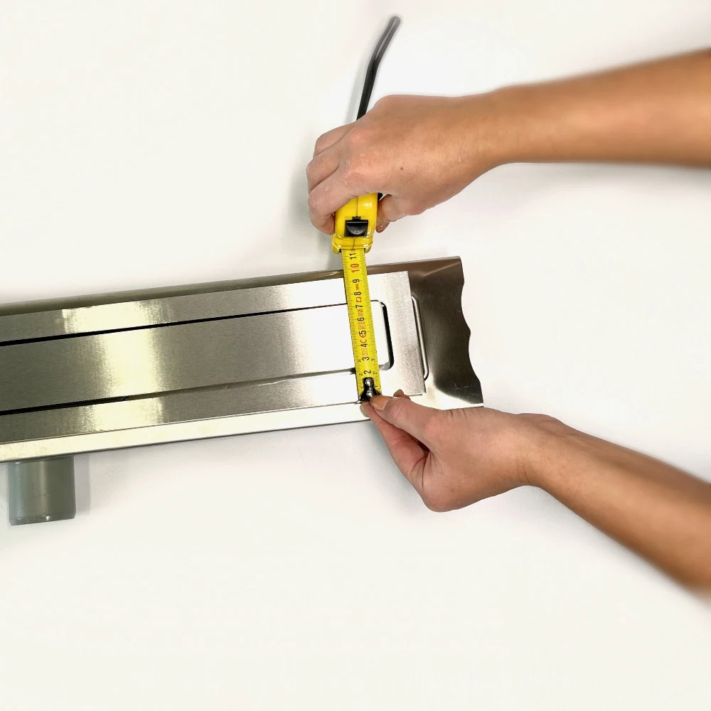 Stainless steel drain 60 cm long, Shower channel with horizontal stainless steel flange Stainless steel drain 60 cm long, Shower channel with horizontal stainless steel flange