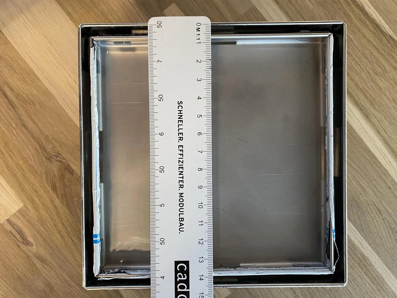 Stainless steel drain DN50 with tile grate, vertical outlet 15x15, Shower drain with dry seal Stainless steel drain DN50 with tile grate, vertical outlet 15x15, Shower drain with dry seal
