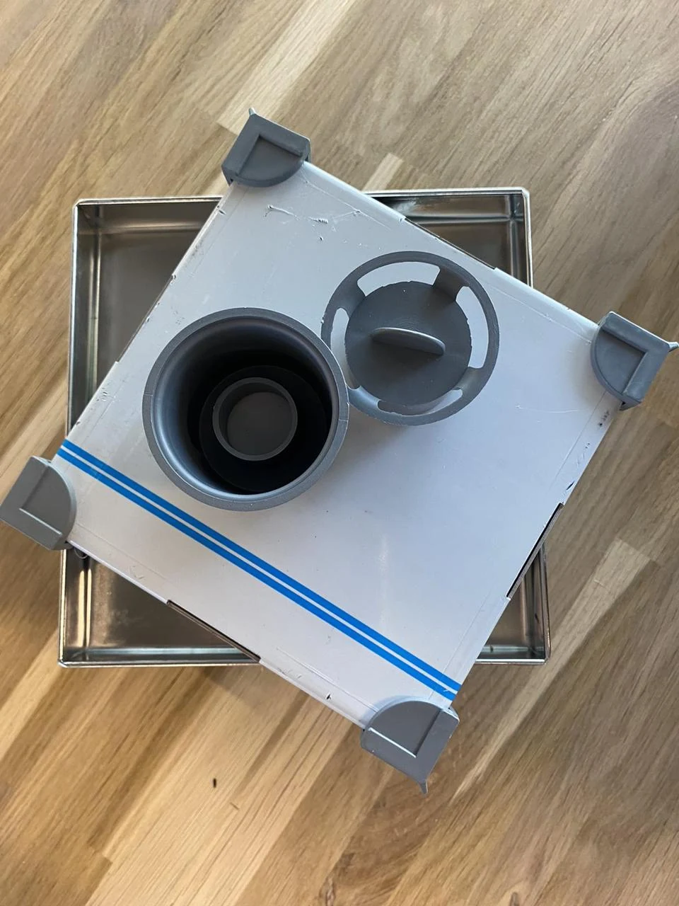 Stainless steel drain DN50 with tile grate, vertical outlet 15x15, Shower drain with dry seal Stainless steel drain DN50 with tile grate, vertical outlet 15x15, Shower drain with dry seal