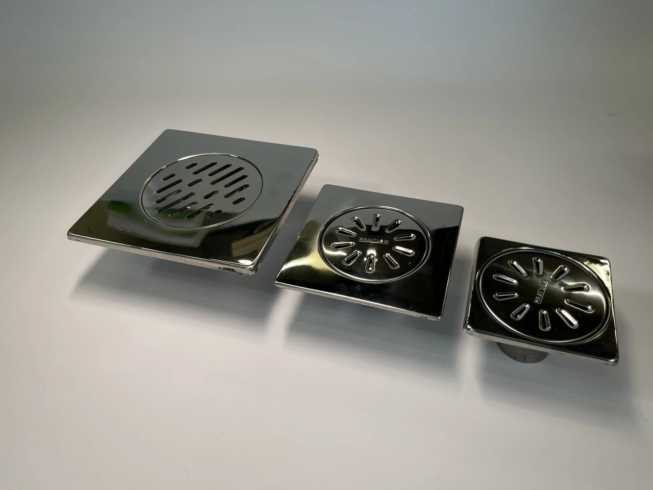 Stainless steel drain SLIM 10*10cm, vertical, D50