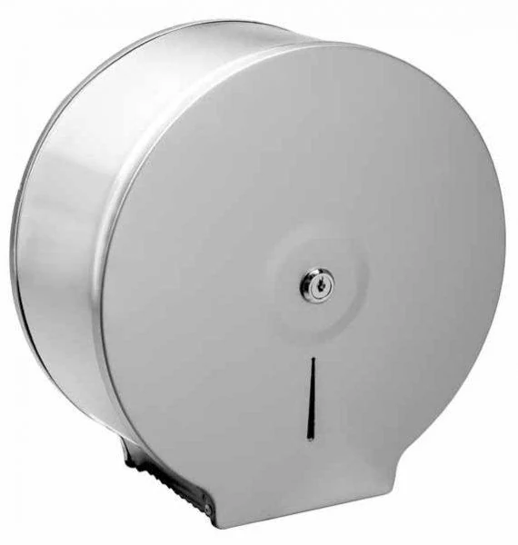 Stainless steel toilet paper dispenser for bathrooms 27cm diameter Stainless steel toilet paper dispenser for bathrooms 27cm diameter