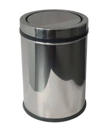 Stainless steel trash can with lid (45L)