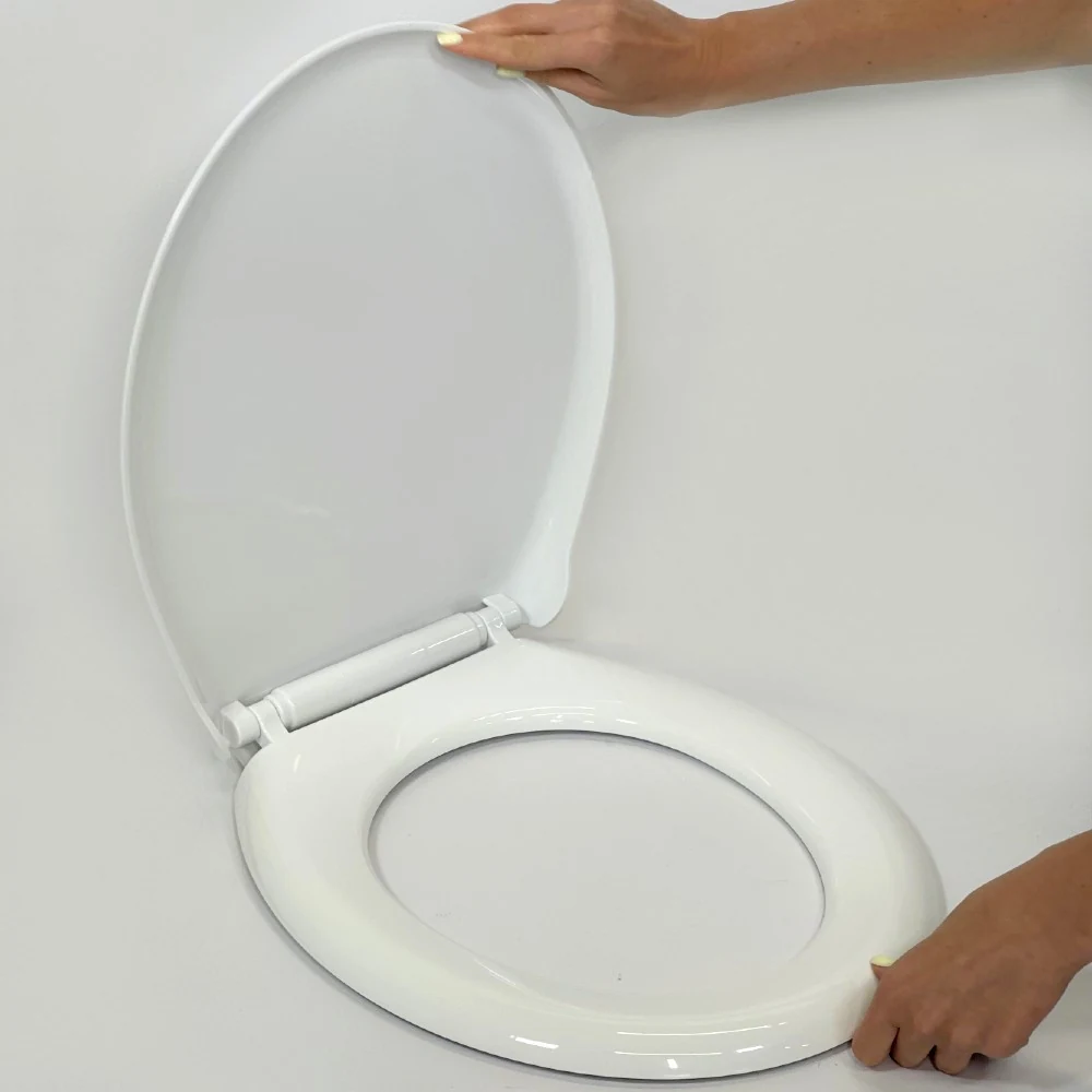 Thermoplastic Toilet Seat with Lid Lid Smart 0303 Durable Oval Toilet Seat