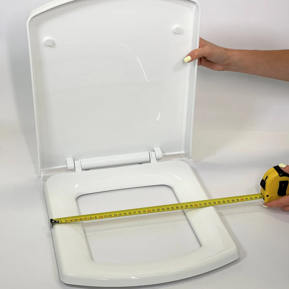 Thermoplastic Toilet Seat with Lid Sedef 0337, Rectangular Toilet Seat