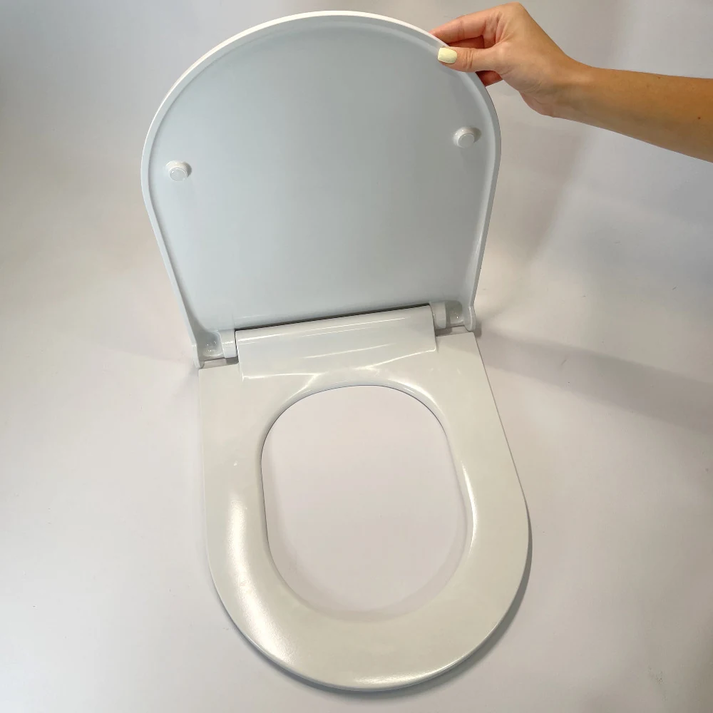Toilet lid Slim Elegance 0411, Oval toilet seat with smooth lowering mechanism
