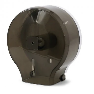 Toilet paper dispenser jumbo black transparent plastic jta 109