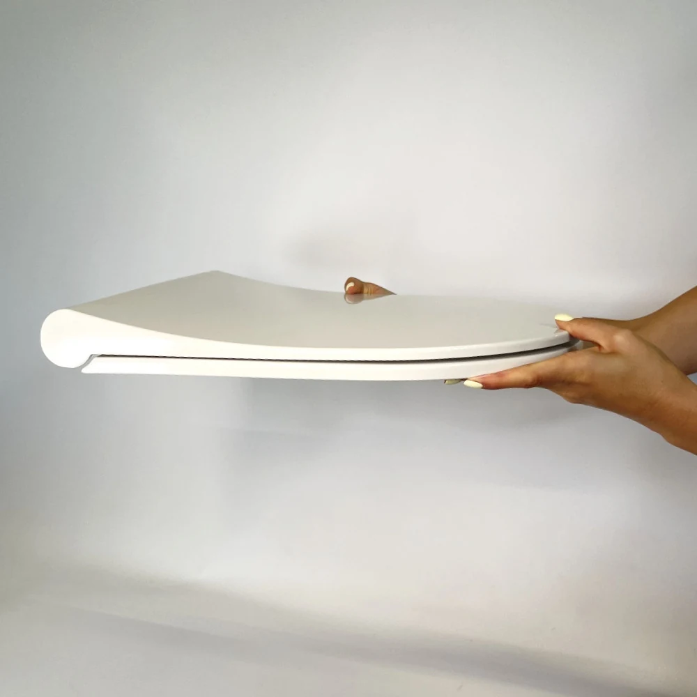 Toilet seat made of duroplast with lid with microlift Neva 0407, Toilet lid reinforced material Toilet seat made of duroplast with lid with microlift Neva 0407, Toilet lid reinforced material