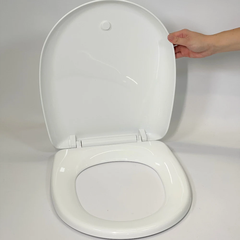 Toilet seat with microlift made of thermoplastic Royal 0306, Antibacterial toilet seat with lid
