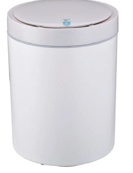 Touch-sensitive waste bin, round white, 12 l
